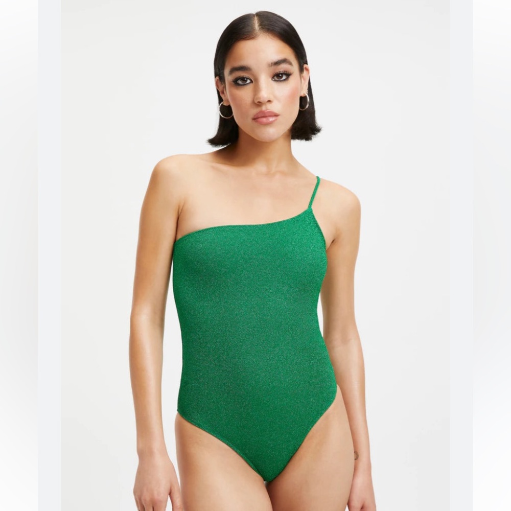 NWT Good American Emerald Green Shimmer One-Piece
